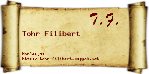 Tohr Filibert névjegykártya